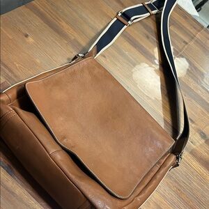 Coach Brown Leather Messenger Bag Heritage